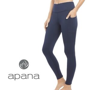 Apana Fleece High-Rise Running Navy Blue Tight 28"
Size: S